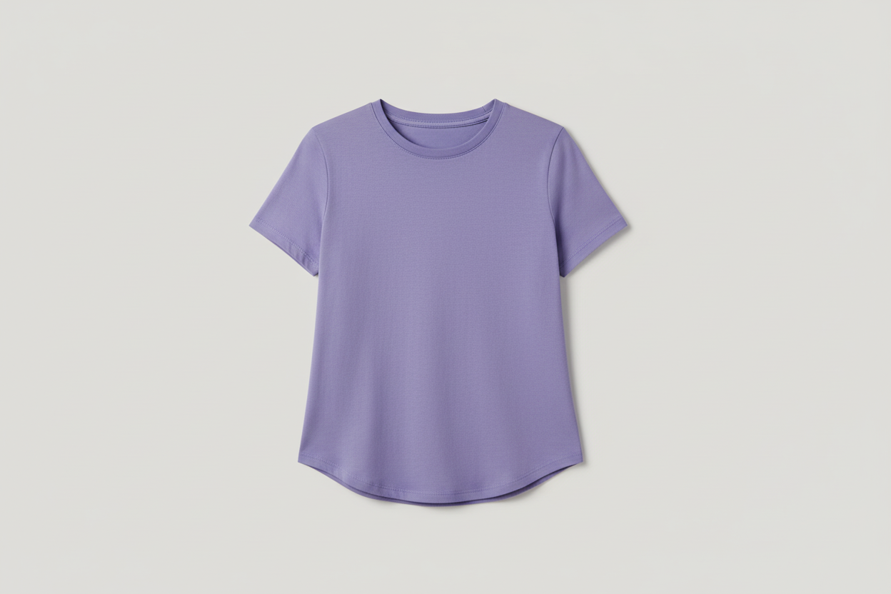 Chandail - M.I.D lot de deux t-shirts manches courtes bleu uni et bleu fleuri pour enfant vue de face