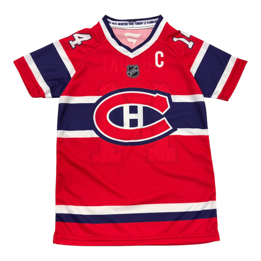Jersey manches courtes rouge foncé - Suzuki - PROMO 2 pour 50$, maillot de hockey rouge bleu et blanc, vue de face