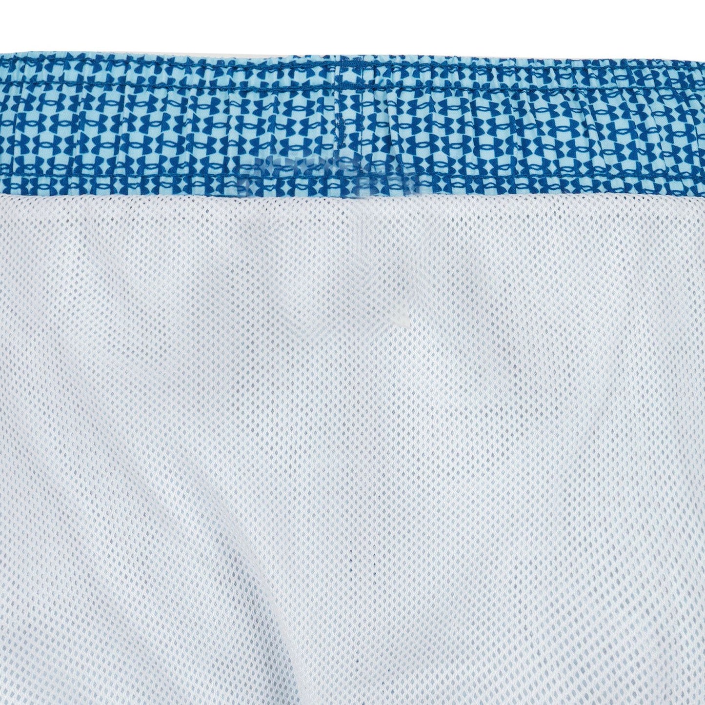 Maillot de bain - Under Armour détail filet intérieur blanc et taille ajustable bleu à motifs, vue zoomée