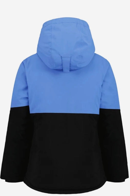 Manteau D'hiver - Under Armour bleu et noir à capuche, vue de dos