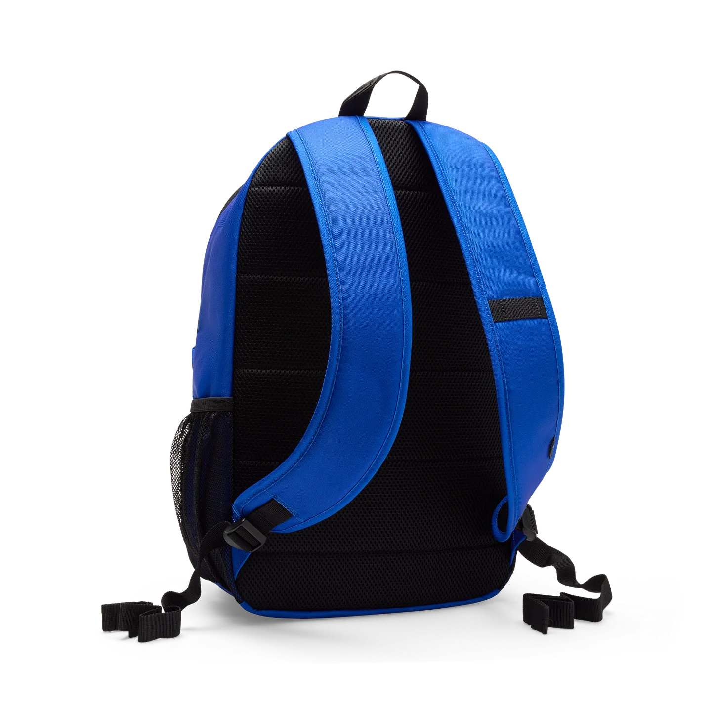 Sac à dos - Fox bleu et noir en polyester avec bretelles rembourrées, vue de dos, adapté pour enfant.