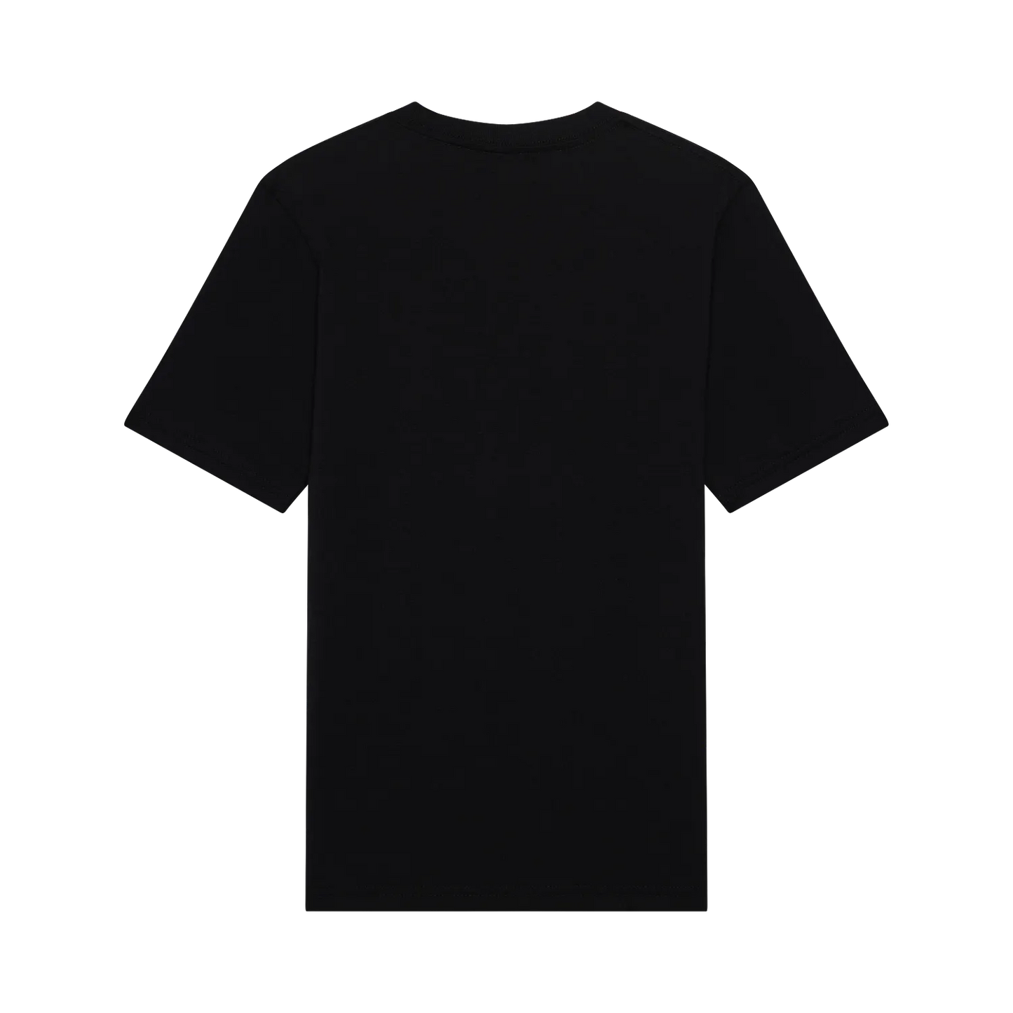 T-Shirt Block Tee - Fox noir en coton peigné, vue de dos, coupe droite unisexe adulte, format carré 1500x1500 pixels.