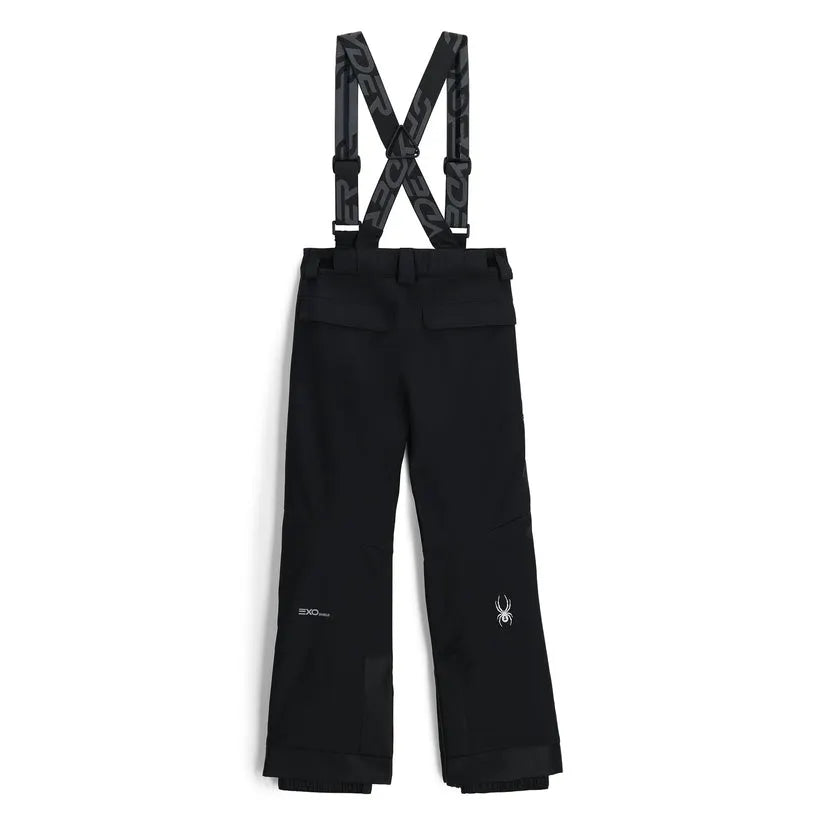 Salopette de neige Propulsion - Spyder noire à bretelles réglables avec poches et jambes larges vue de face