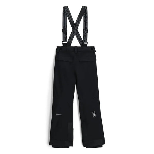 Salopette de neige Propulsion - Spyder noire à bretelles réglables avec poches et jambes larges vue de face