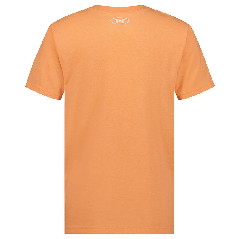 T-Shirt - Under Armour orange uni en coton, style classique, vue de dos, pour homme adulte.