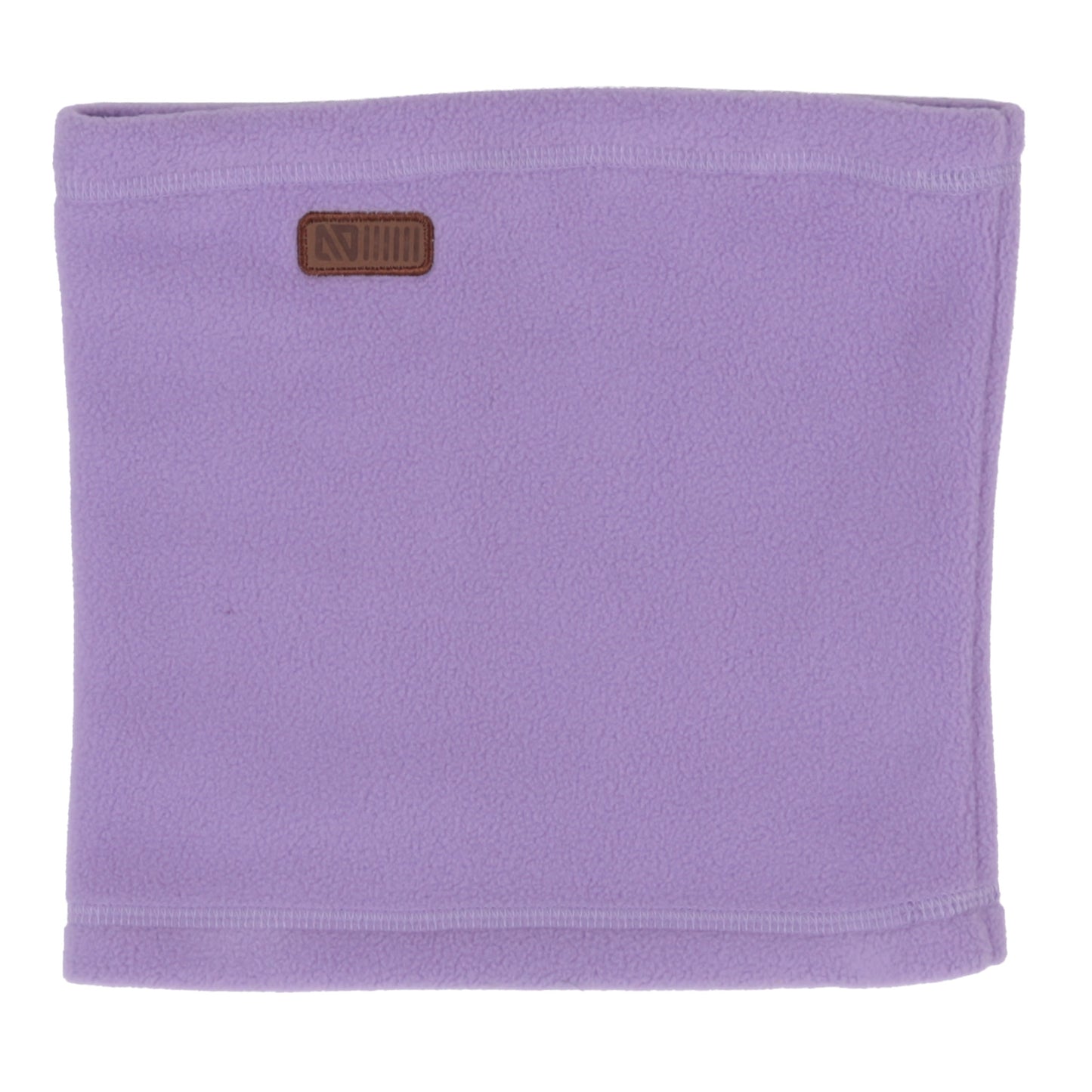 Cache-cou en polar - Nanö (Copie) de couleur mauve, en tissu polaire doux, pour enfant, vue de face sur fond blanc.
