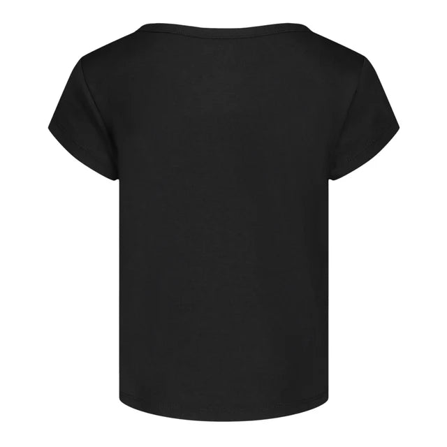 T-Shirt - Billabong noir en coton, coupe courte, pour enfant, vue de dos simple et épurée.