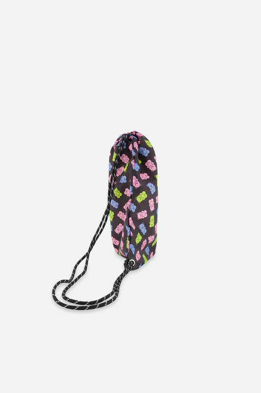 Sac à cordon noir imprimé jujubes - Deux Par Deux