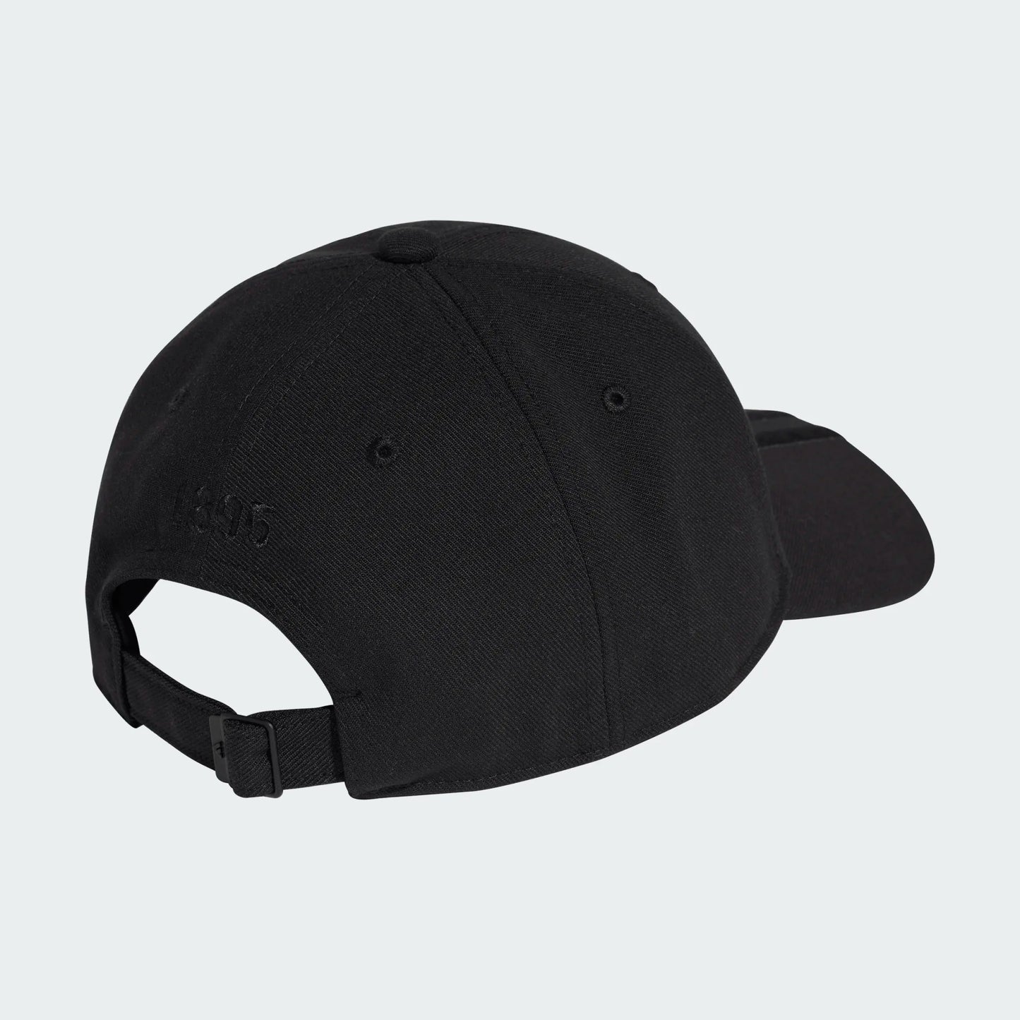 Casquette Belgique - Adidas noire en tissu avec fermeture réglable arrière, vue de dos, style classique unisexe adulte.