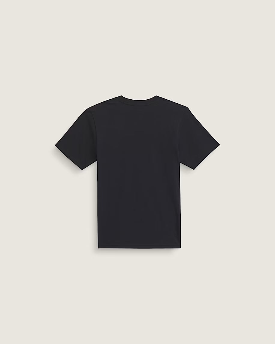 T-Shirt - Vans noir en coton 100%, coupe droite manches courtes, vue de dos sur fond clair.