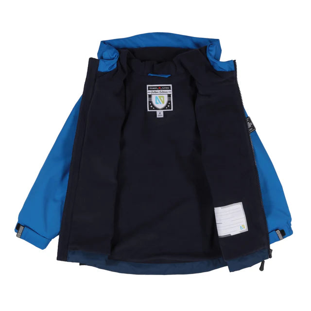 Ensemble Mi-Saison - Nanö bleu ciel et marine, veste légère en textile, pour enfant, vue intérieure ouverte face avant.