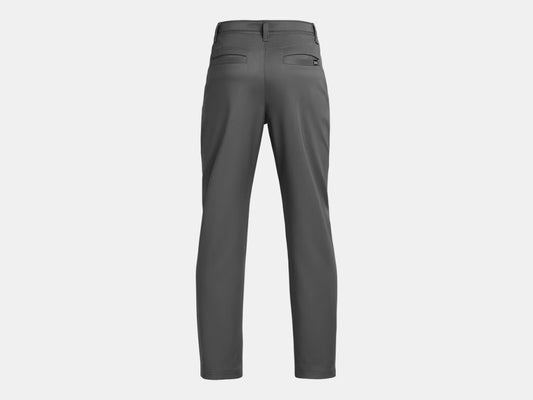 Pantalon Showdown - Under Armour gris foncé en tissu léger, vue de dos, taille extensible avec poches arrière discrètes.