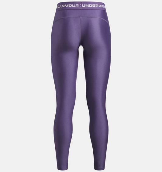 Legging HeatGear® - Under Armour violet foncé en polyester et élasthanne, vue de dos, pour femme adulte.