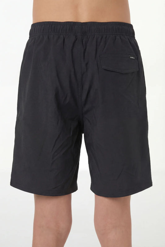 Maillot de bain - O'Neill short noir en polyester et spandex, taille élastique et poche arrière, vue de dos portrait galerie 2