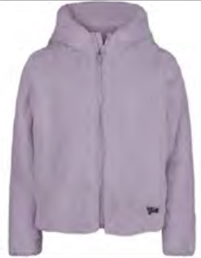 Manteau Mi-Saison - Under Armour violet clair en tissu isolant avec capuche, style décontracté, pour enfant, vue de face.
