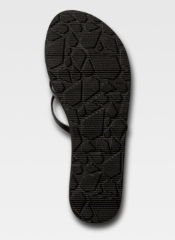 Sandales New School II - Volcom semelle noire avec motifs géométriques, vue de dessous, matière synthétique robuste