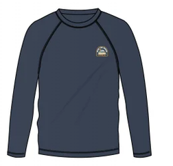 Chandail U.V - Northcoast bleu marine à manches longues, style sportif, pour enfant, vue de face avec logo sur la poitrine.