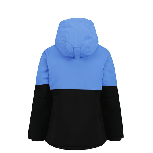 Manteau D'hiver - Under Armour à capuche bleu et noir vue de dos