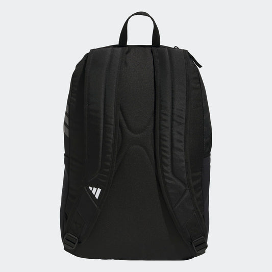 Sac à dos Stadium 4 - Adidas noir en polyester léger avec bretelles rembourrées, vue de dos, unisexe enfant.