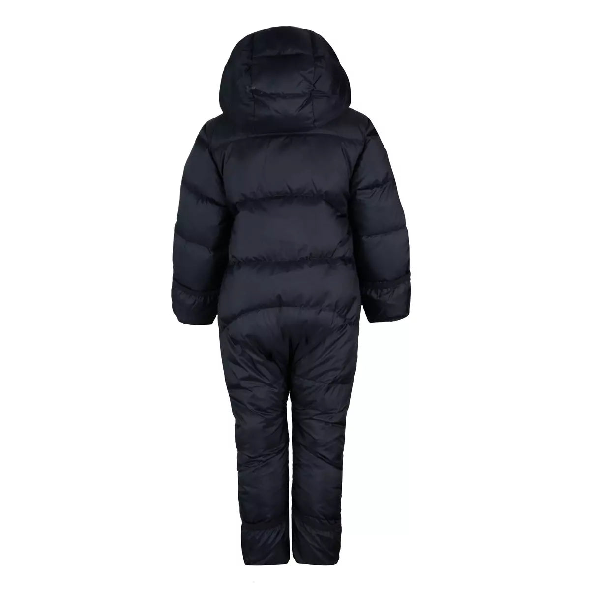 Habit de neige 1 pièce - Chlorophylle noir matelassé avec capuchon doublé sherpa, pour enfant, vue de dos