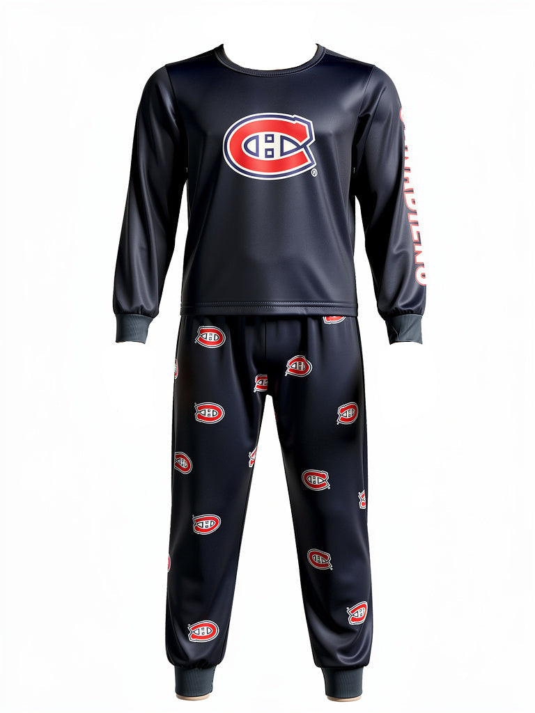 Demidov Canadiens hockey pyjama featuring player #93 design, showcasing a comfortable and stylish sleepwear look.