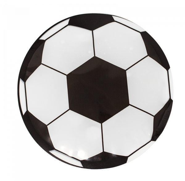 Blocs réfrigérants - Geo Soccer ronds motif ballon de football noir et blanc, dimension 15 cm, vue de face
