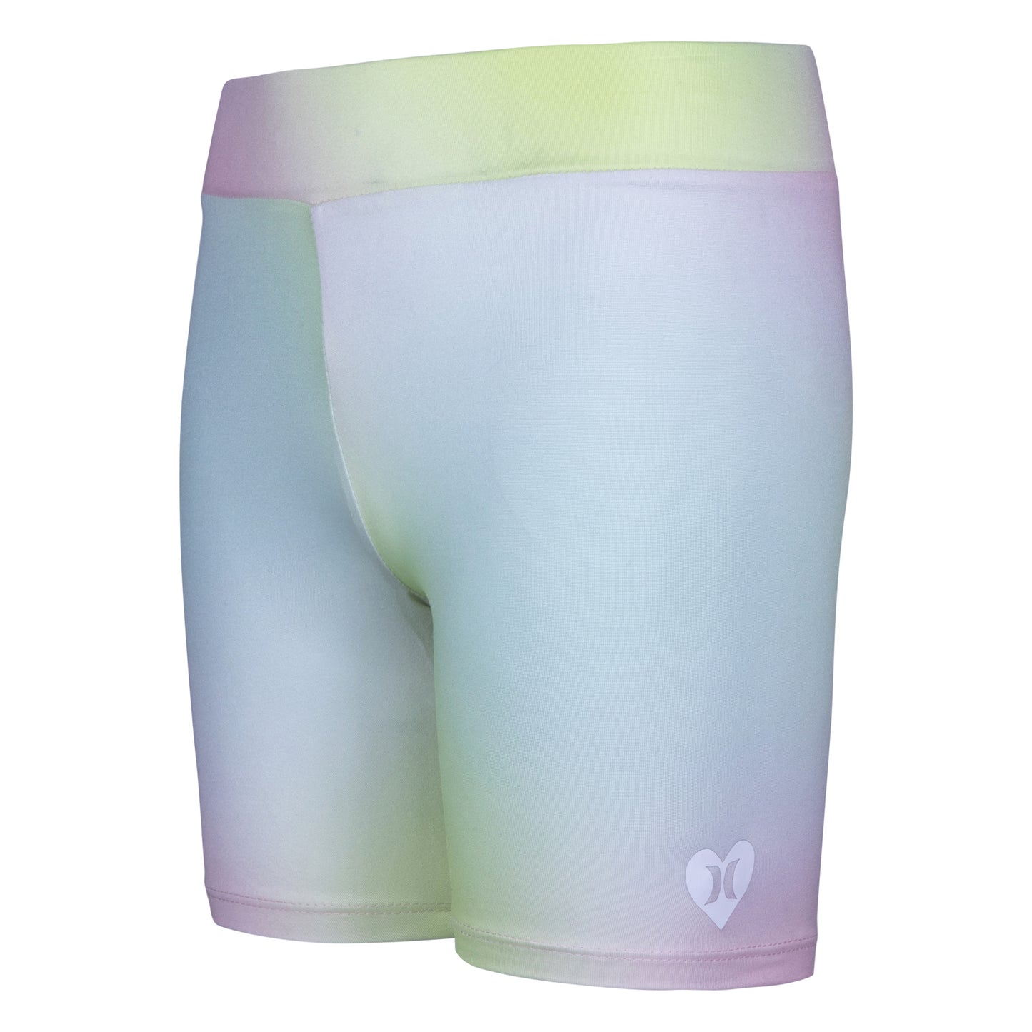 2 Bikers Shorts - Hurley en jersey microfibre pastel multicolore avec ceinture élastique, pour fille, vue de profil gauche