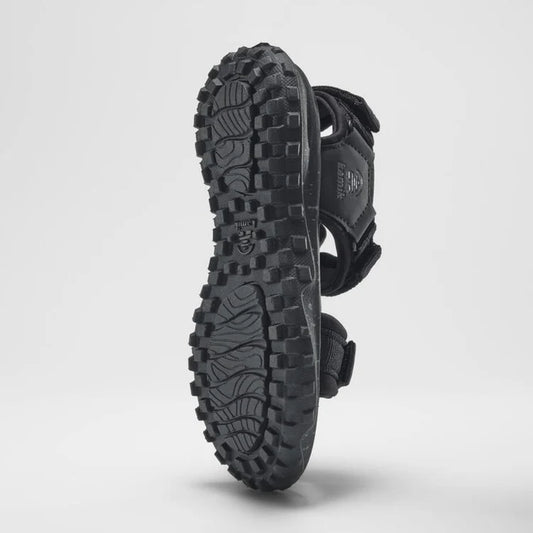 Sandales Harbor - Kamik noires en cuir synthétique avec semelle crantée antidérapante, pour garçon, vue de dessous