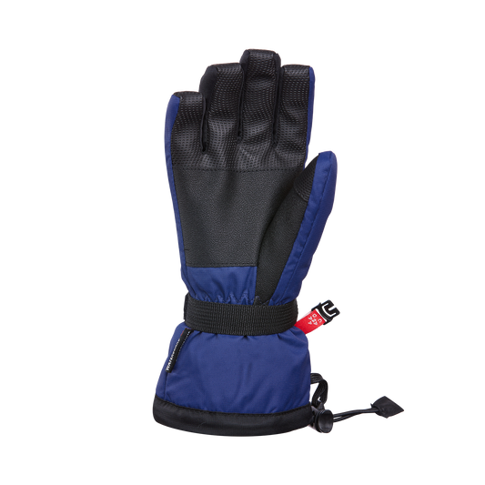 Gants d'hiver - Kombi The Everyday bleu marine et noir avec paume en cuir synthétique, vue paume ouverte, adulte