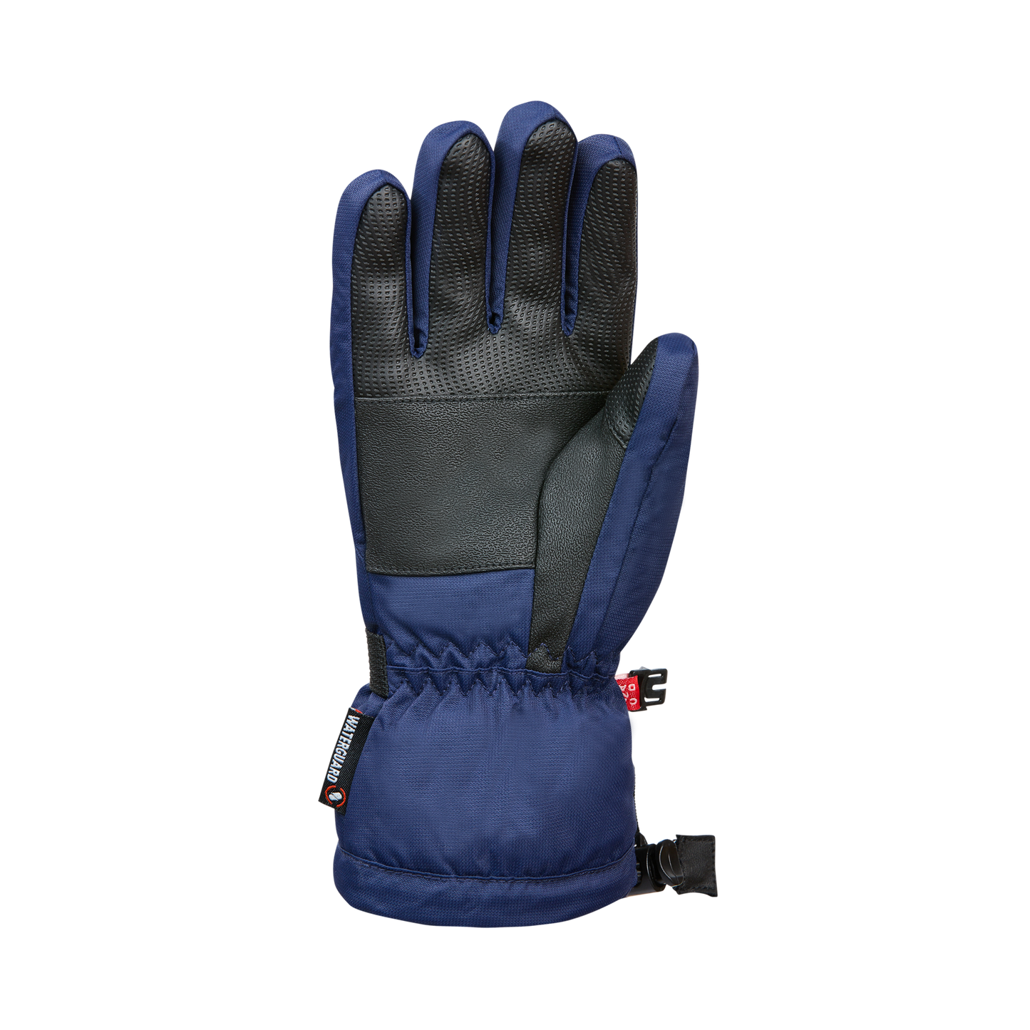 Gants d'hiver Everyday - Kombi bleu marine avec paume en cuir synthétique noir, membrane imperméable, vue de face