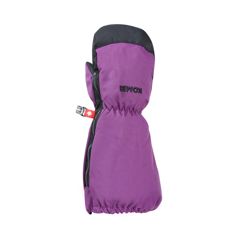 Mitaines d'hiver Easy Peasy - Kombi violettes avec renfort noir, membrane imperméable, pour enfant, vue de face