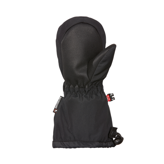 Mitaines d'hiver - Kombi Roomy noires en polyester recyclé et cuir synthétique, membrane imperméable, vue de face