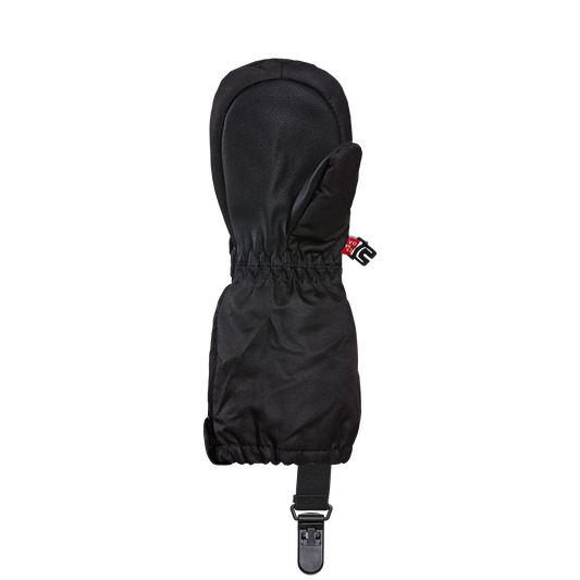 Mitaines d'hiver - Kombi The Crazy Cariboo noires, matériaux synthétiques hydrorésistants, vue de face, taille enfant.