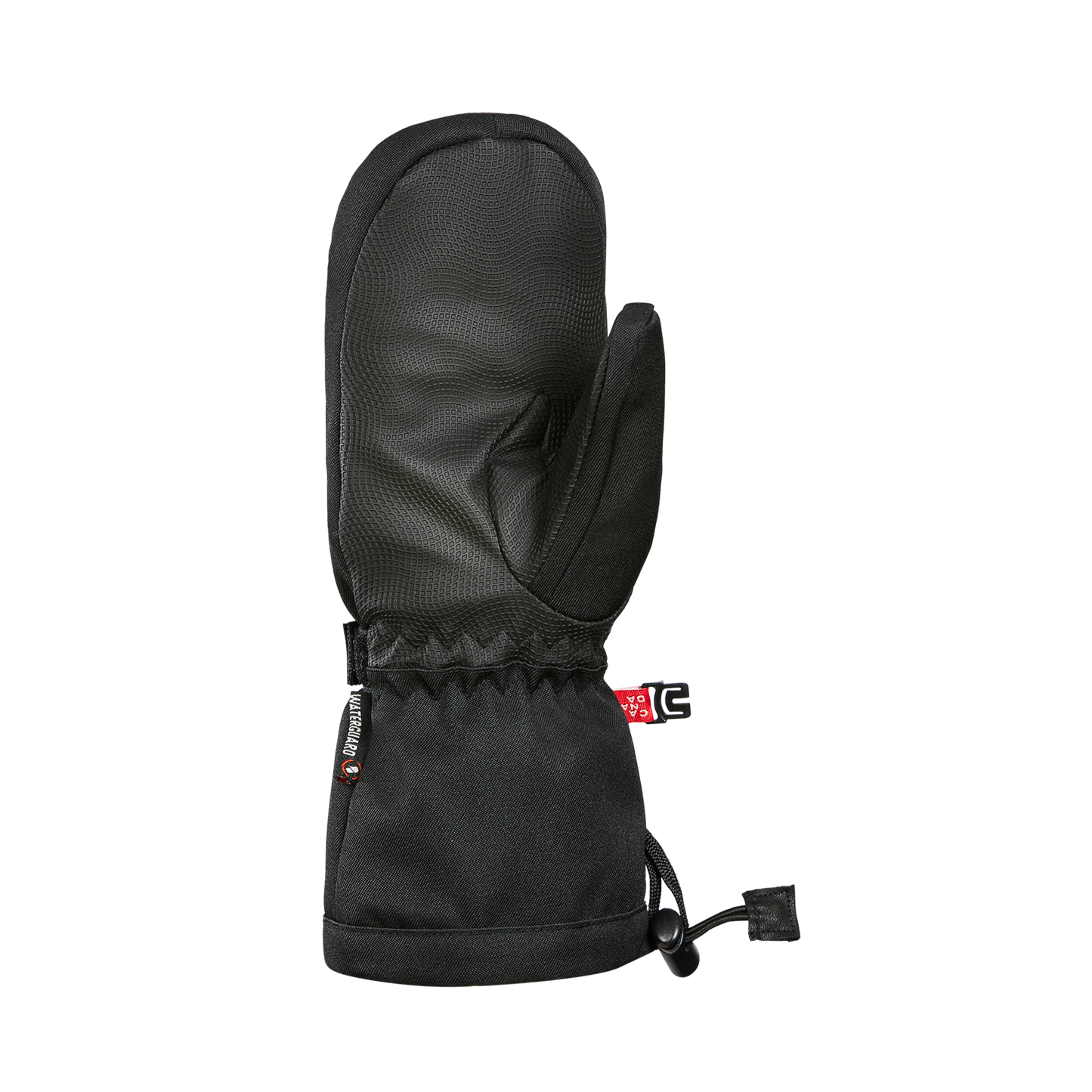 Mitaines d'hiver - Kombi Majestic noires en tissu technique imperméable, style enfant, vue de face détaillée.