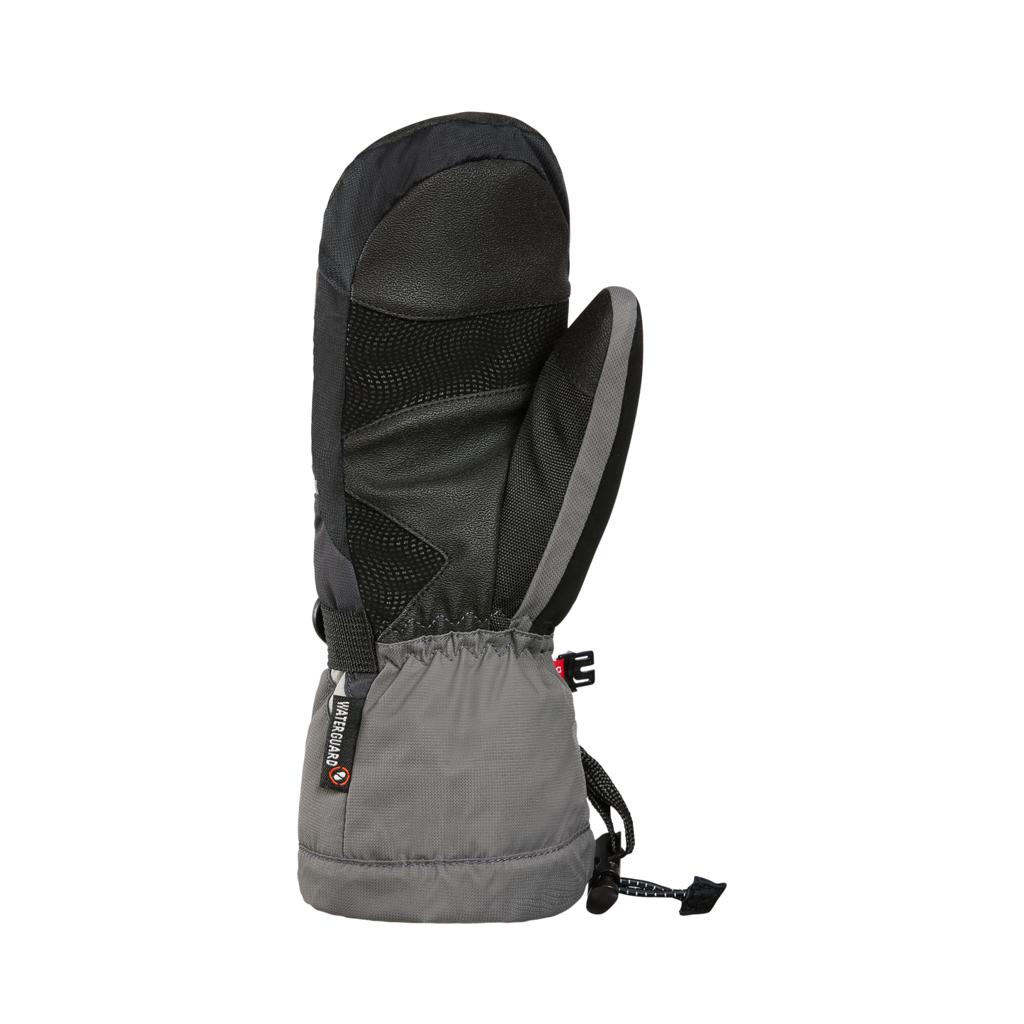 Mitaines d'hiver - Kombi Yolo grises et noires en cuir synthétique et polyamide, vue de profil gauche