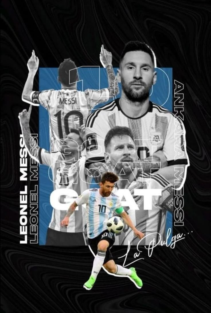 Serviette microfibre - Messi noire avec imprimé multicolore de Lionel Messi en action, vue de face.