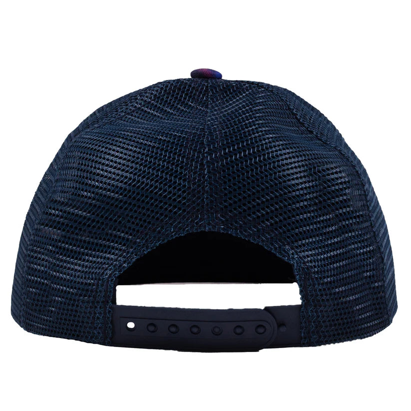 Casquette - Nanö bleue marine en polyester sergé et maille, patte d'ajustement plastique, vue de dos pour fille