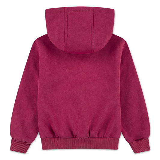 Hoodie - Nike bordeaux en coton polyester, capuche, manches longues, pour fille, vue de dos simple