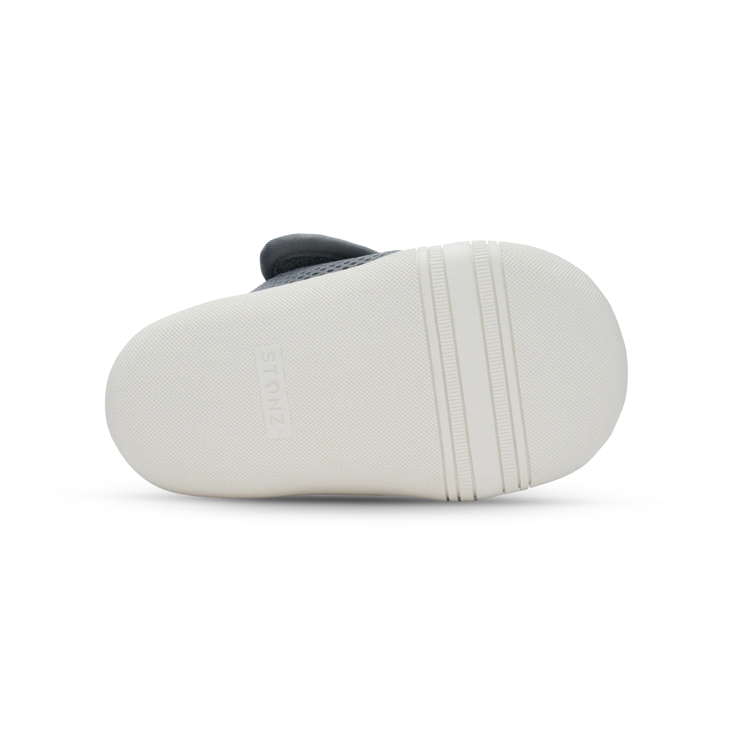 Chaussures Cruiser Baby - Stonz semelle blanche flexible et antidérapante, bébé, vue de dessous détaillée.