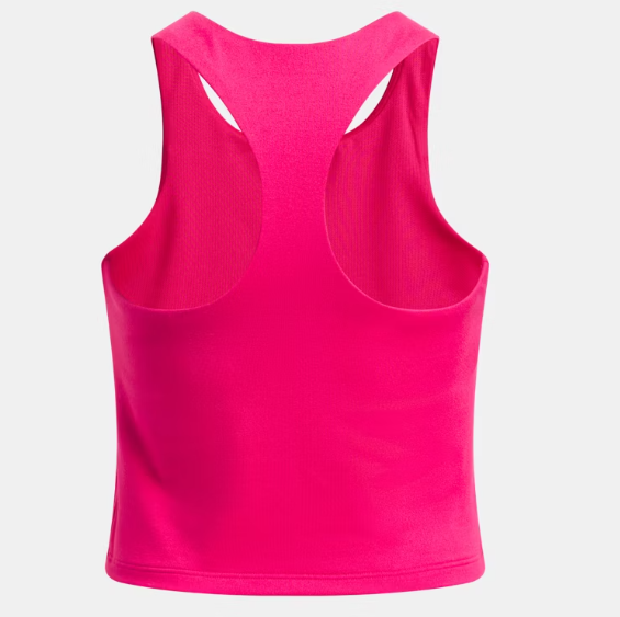 Camisole de sport - Under Armour rose vif dos nageur en polyester et élasthane, pour fille, vue de dos