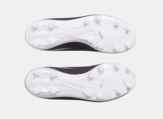 Chaussures de soccer - UA Shawow Select 3 Under Armour vue de dessous semelle blanche crampons pour enfant garçon