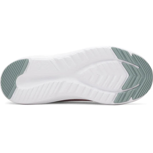 Espadrilles UA GGS Pursuit - Under Armour vue de dessous semelle blanche avec détails caoutchouc vert pour fille