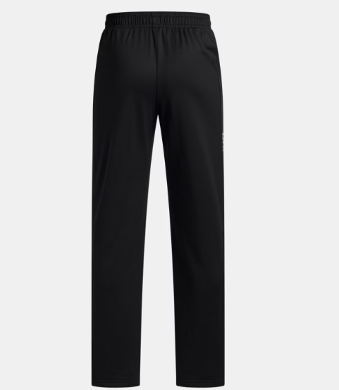 Pantalon UA Brawler 3.0 Tapered - Under Armour noir pour garçon, tissu tricot avec intérieur brossé, vue de dos.