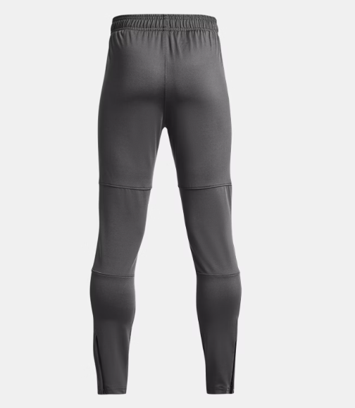 Pantalon Challenger - Under Armour gris foncé en tissu extensible, coupe slim pour garçon, vue de dos