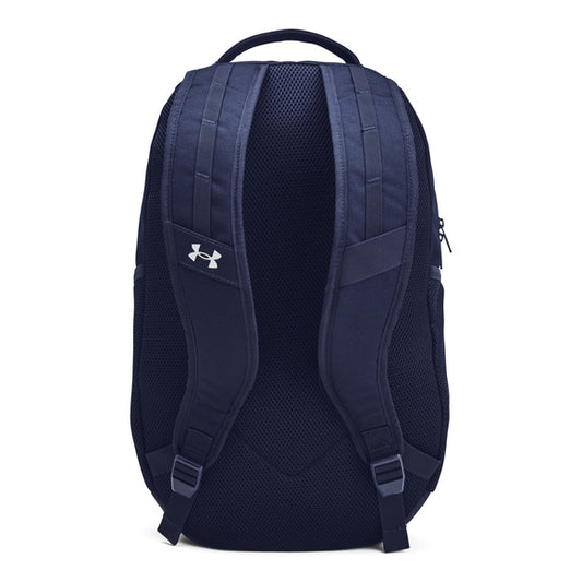 Sac à dos - Under Armour bleu marine en polyester étanche avec bretelles rembourrées, vue de dos.
