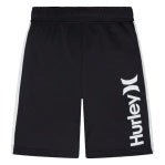 Short - Under Armour noir en polyester avec logo blanc sur le côté droit, style décontracté, vue de face.