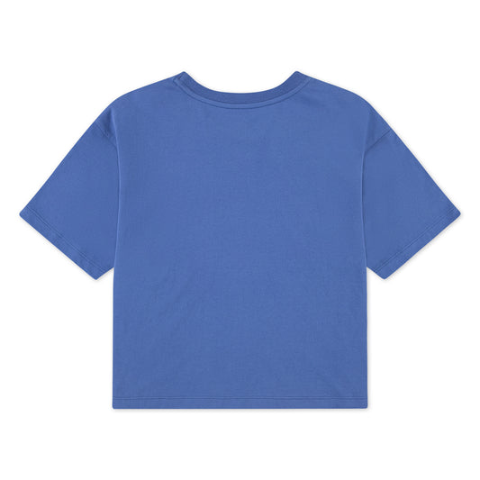 T-Shirt - Converse en bleu, vue arrière carrée avec épaules tombantes, image galerie 2 format 3000x3000