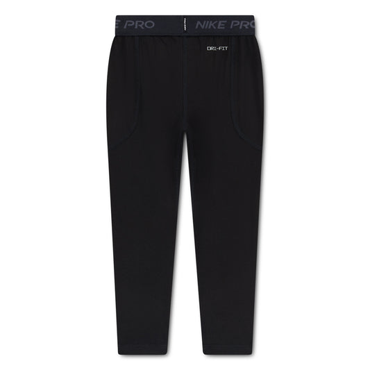 Legging Nike Pro DRI-FIT Tights - Nike noir présenté de face à plat avec ceinture élastique et marquage DRI-FIT