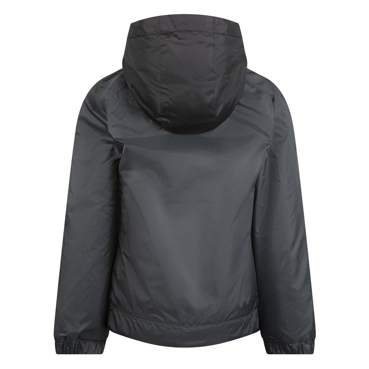 Manteau Mi-Saison Sportswear Fleece Lined Windbreaker - Nike noir à capuche doublé polaire vue de dos