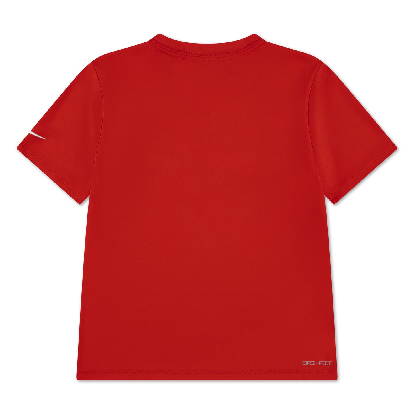 T-Shirt - Nike rouge en polyester 100%, manches courtes, vue de dos, style sportif unisexe adulte.